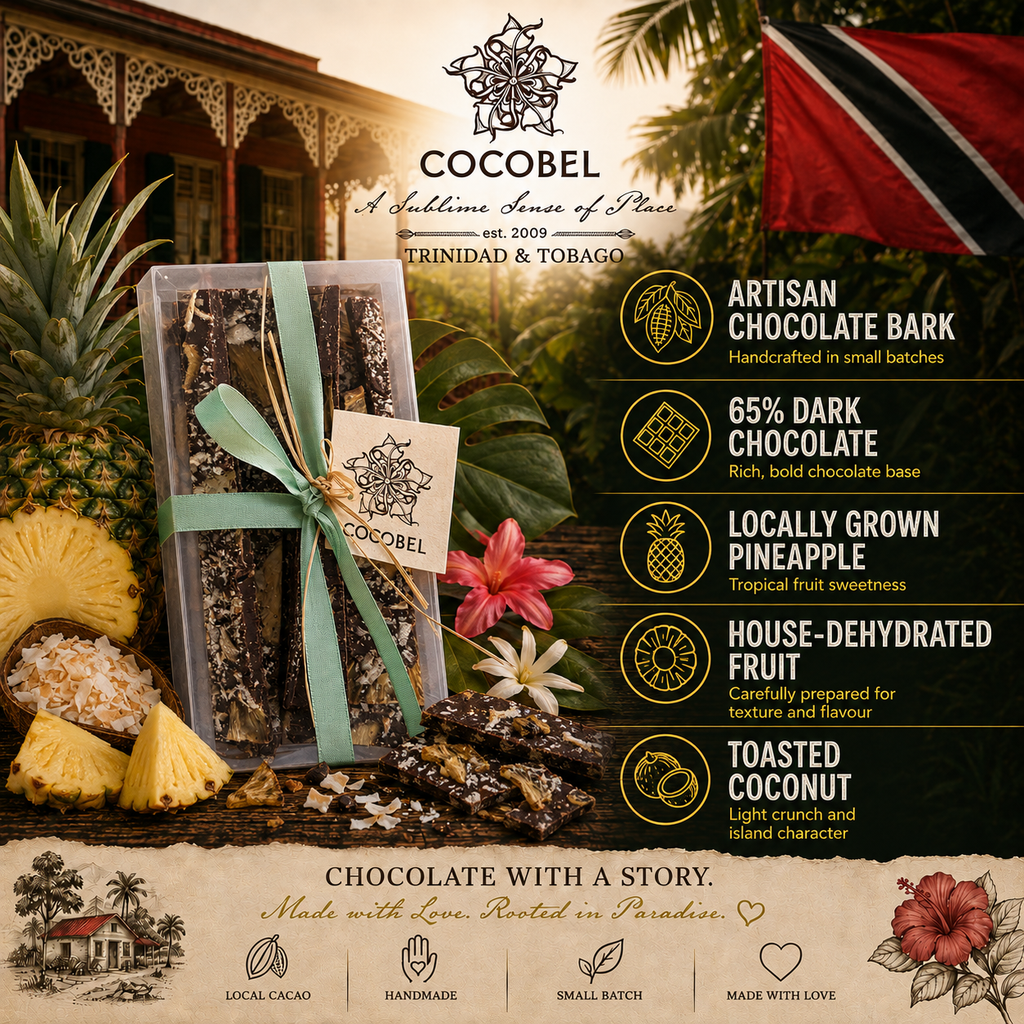 Coco Piña Chocolate Bark | 65% Dark Chocolate with Pineapple & Toasted Coconut