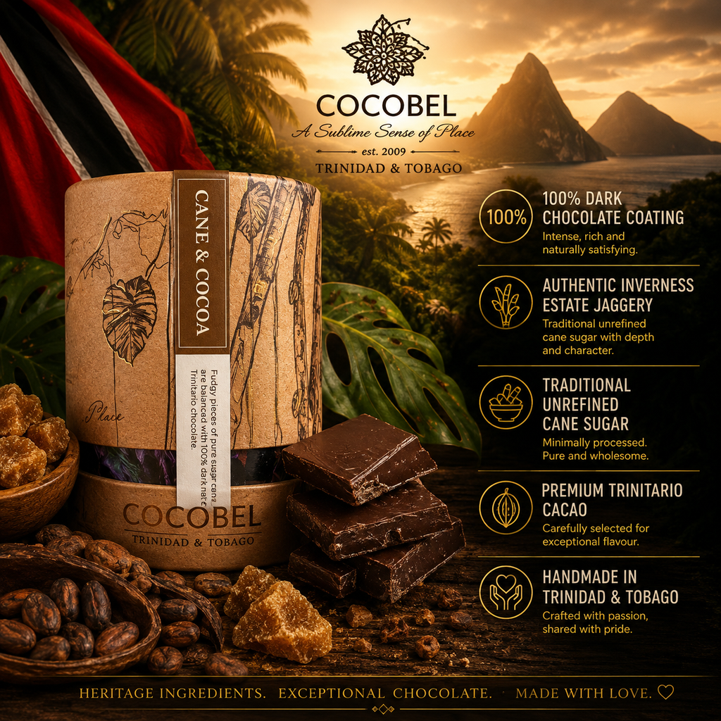 Cane & Cocoa Dragées | 100% Dark Chocolate Coated Jaggery | Artisan Trinidad Chocolate