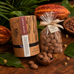 Cocoa Bean Dragées | Whole Roasted Cocoa Beans Coated in 65% Dark Chocolate | Artisan Trinidad Chocolate