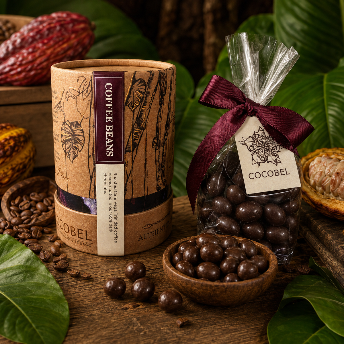 Coffee Bean Dragées | Trinidad Coffee Beans Coated in 65% Dark Chocolate | Artisan Chocolate