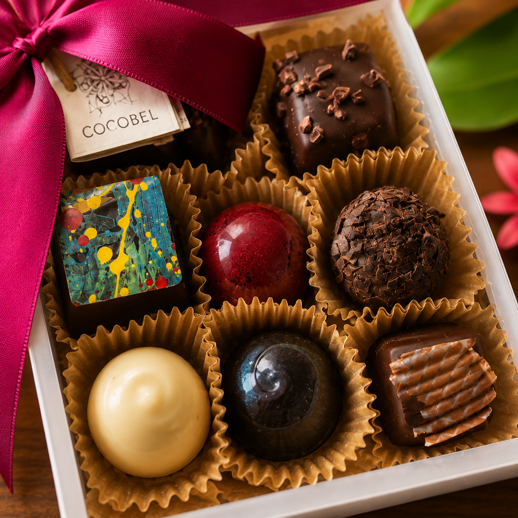 12 pcs Artisan Chocolate Bonbon Gift Collection | Handmade Bonbons from Trinidad & Tobago