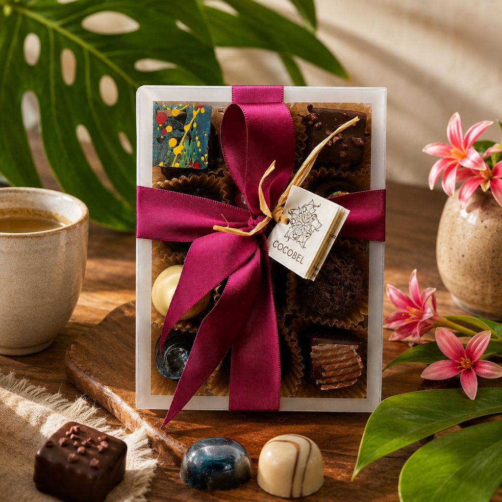 12 pcs Artisan Chocolate Bonbon Gift Collection | Handmade Bonbons from Trinidad & Tobago