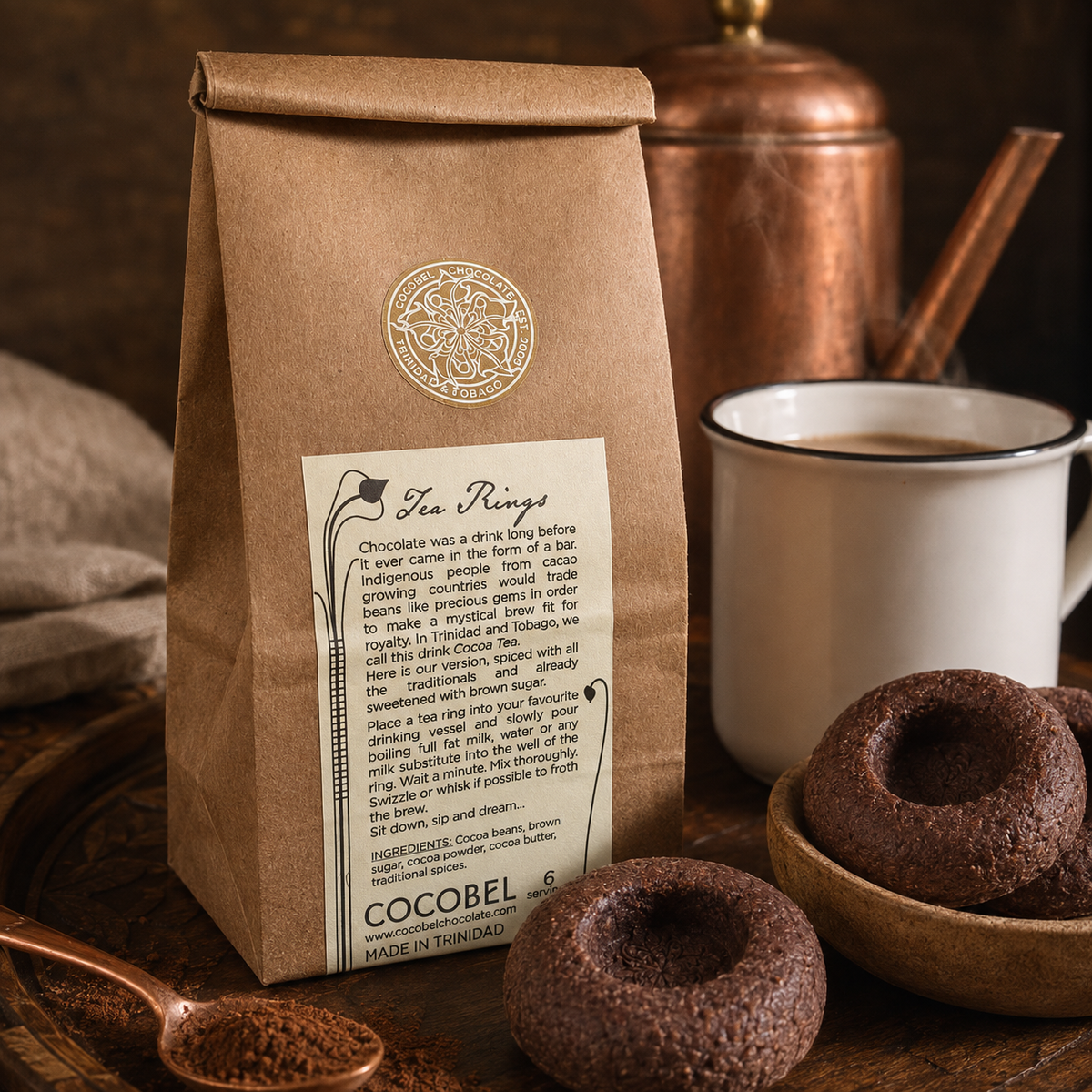 Cocoa Tea Rings | Spiced Drinking Chocolate | Traditional Trinidad & Tobago Cocoa Tea