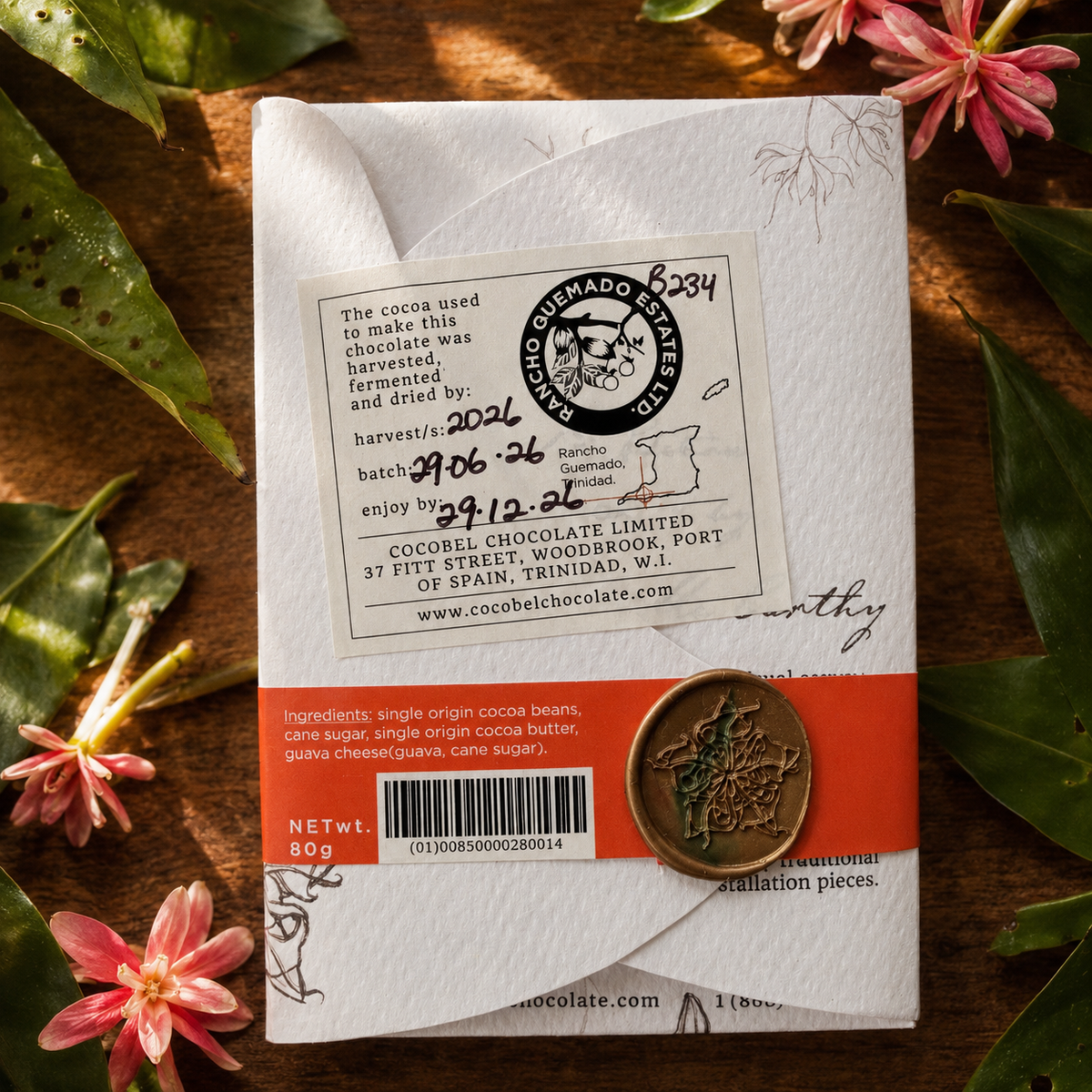 Máliaba 65% Dark Chocolate with Guava Cheese | Single-Origin Trinidad Chocolate | Award-Winning