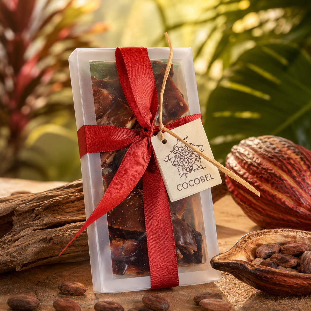 Brazil Nut Nib Toffee | Dark Chocolate Butter Toffee with Brazil Nuts & Cocoa Nibs | Artisan Trinidad Confection