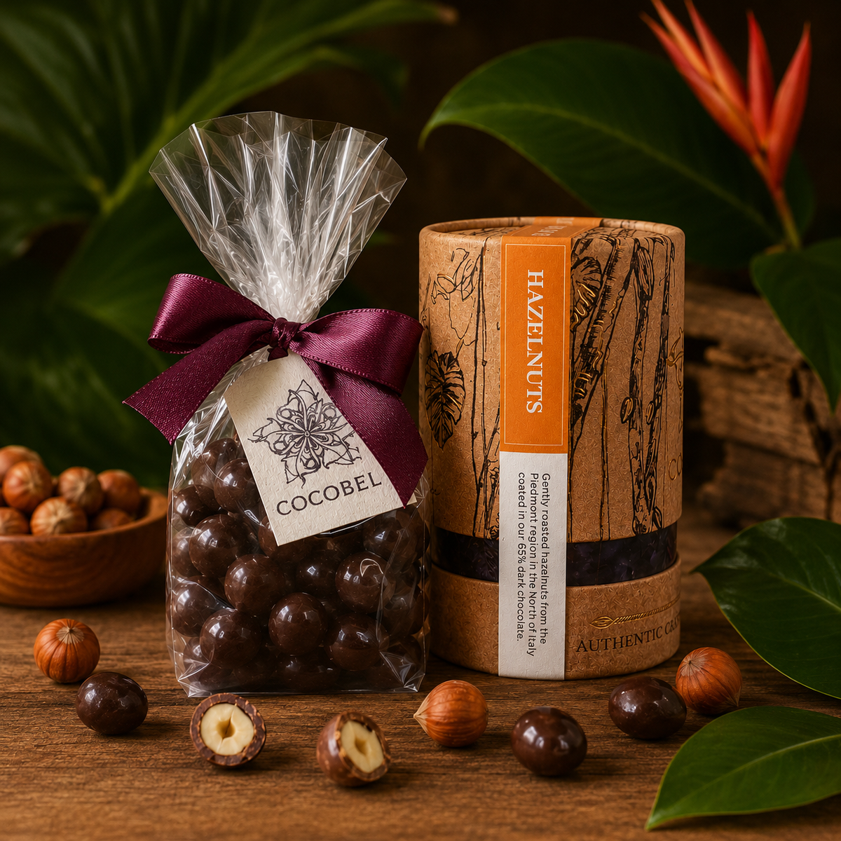 Hazelnut Dragées | IGP Piedmont Hazelnuts Coated in 65% Dark Chocolate | Artisan Chocolate