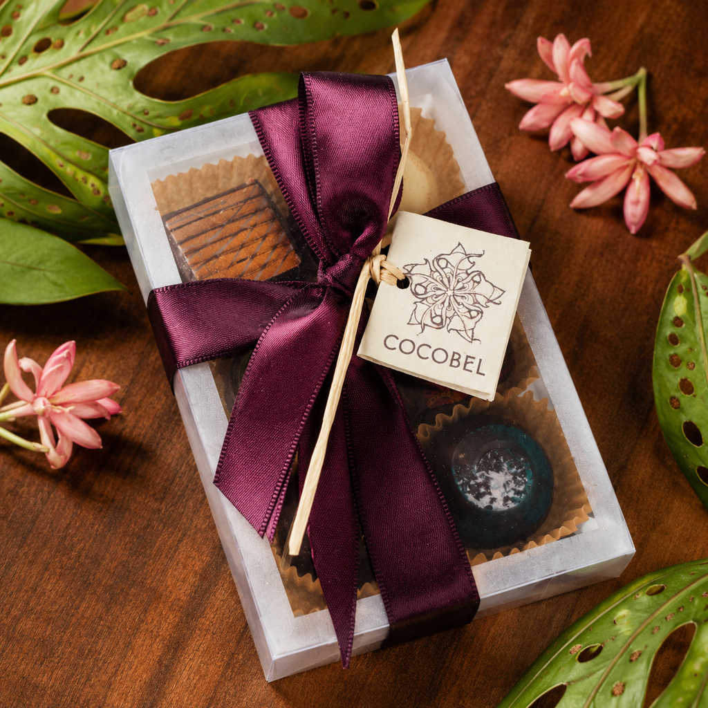 6 pcs Artisan Chocolate Bonbon Gift Collection | Handmade Bonbons from Trinidad & Tobago