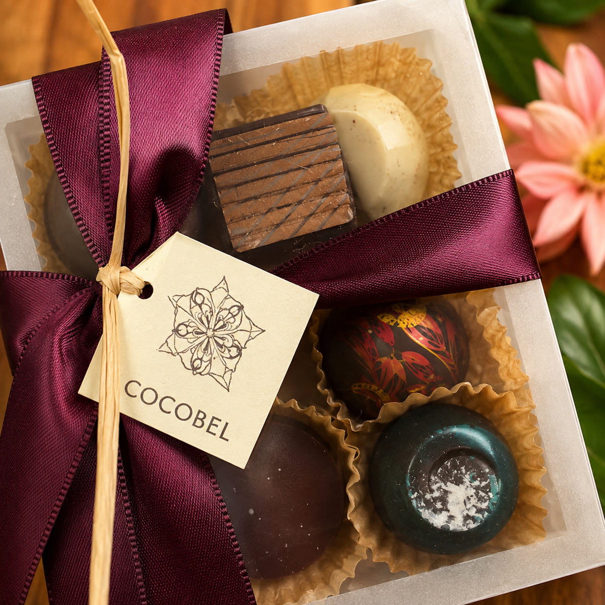 6 pcs Artisan Chocolate Bonbon Gift Collection | Handmade Bonbons from Trinidad & Tobago