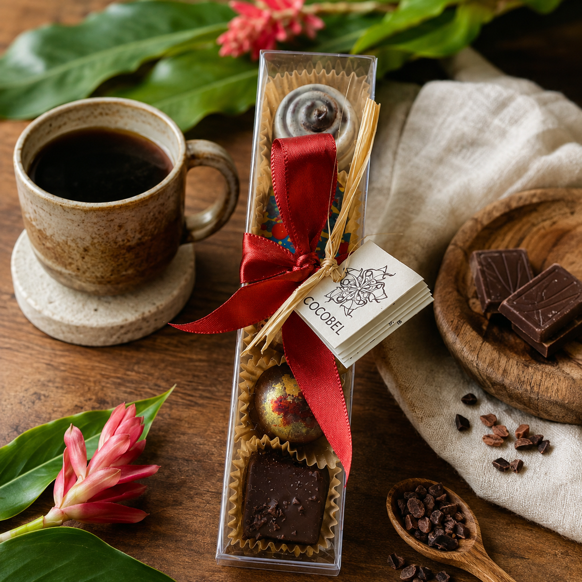 5 pcs Artisan Chocolate Bonbon Gift Collection | Handmade Bonbons from Trinidad & Tobago