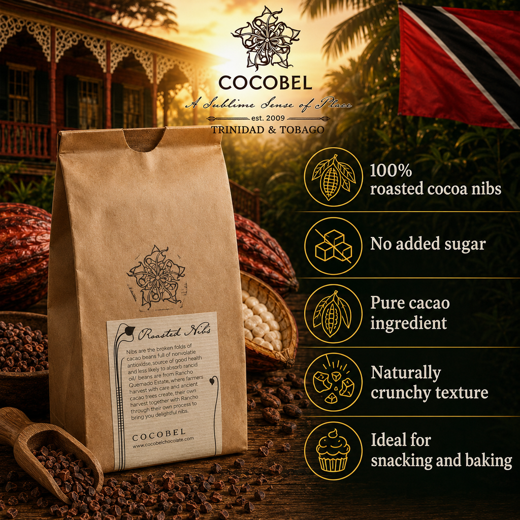 Roasted Cocoa Nibs | 100% Pure Cacao Nibs | Trinidad & Tobago